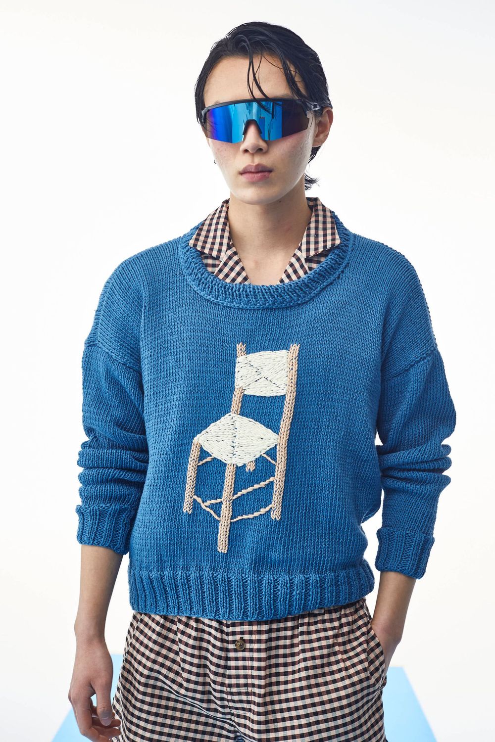 HAND-KNIT COTTON SWEATER