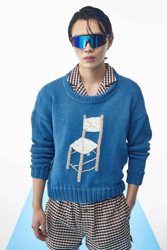 HAND-KNIT COTTON SWEATER