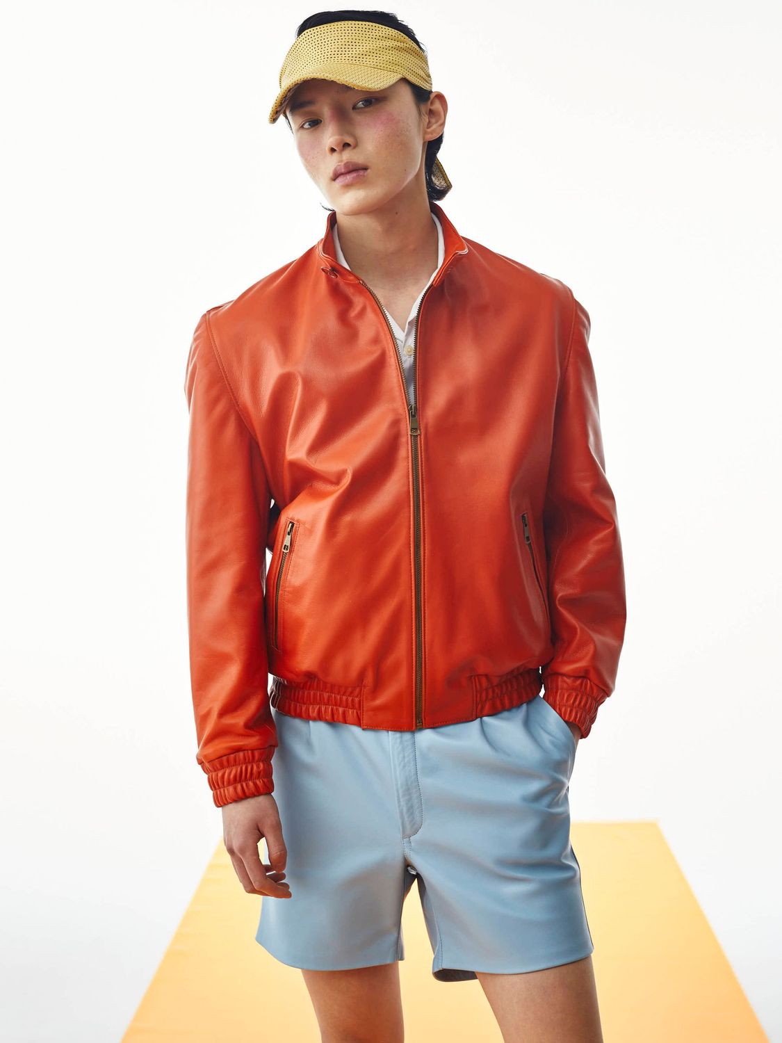 LEATHER BOMBER JACKET