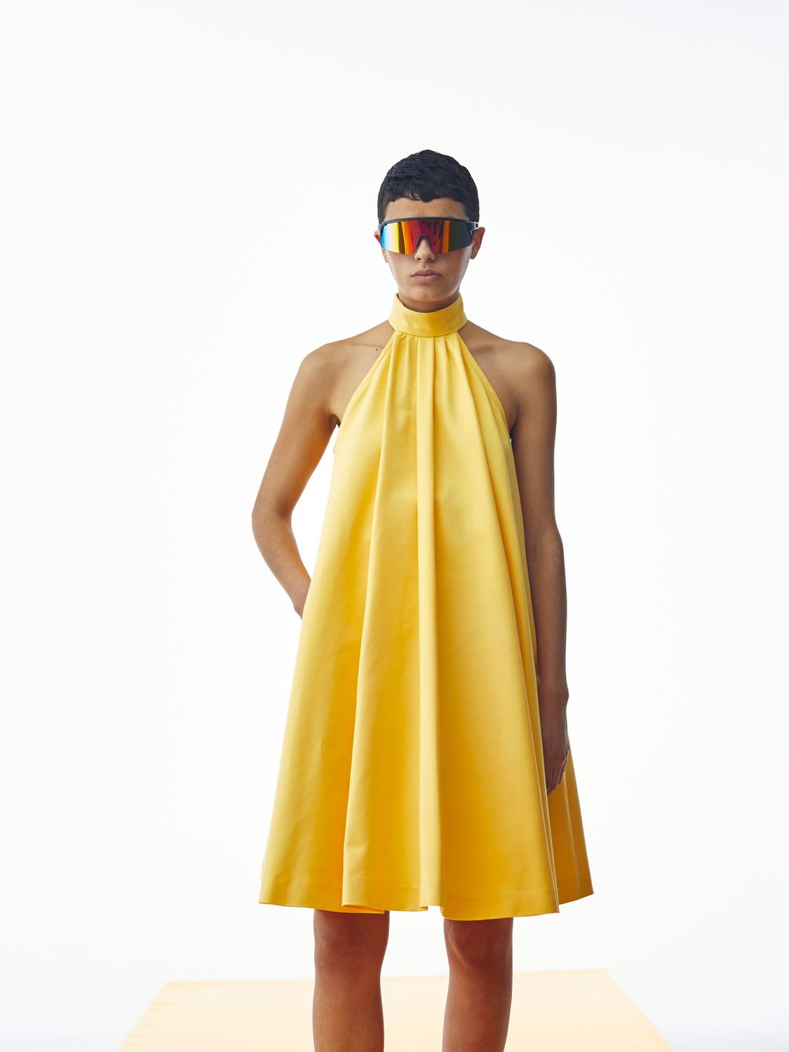 A-LINE HALTER DRESS