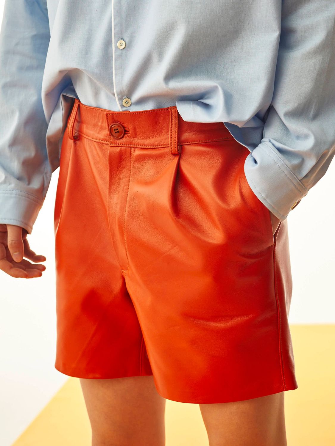 LEATHER BERMUDA