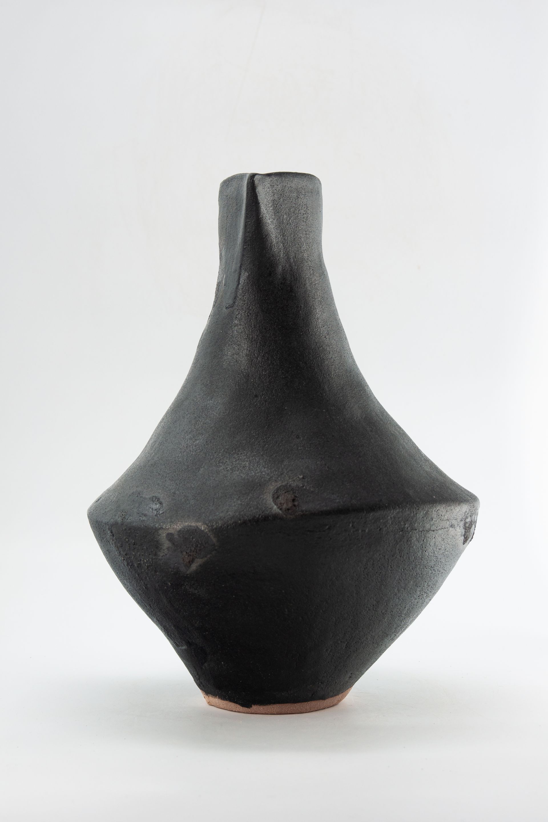 SCULPTURAL STONEWARE PITCHER