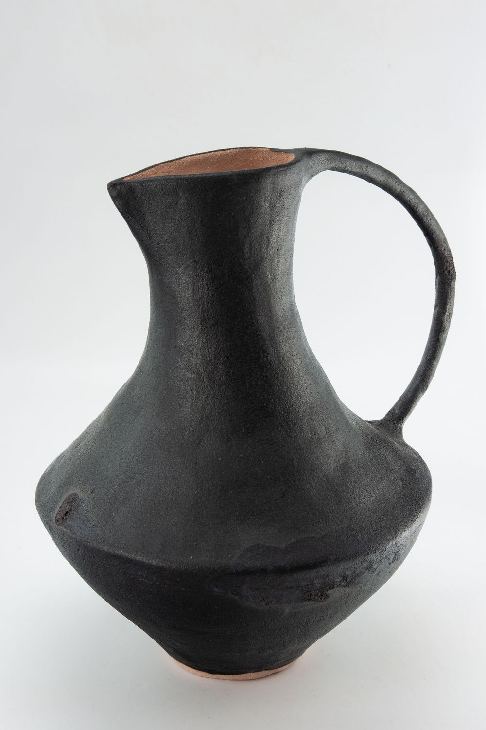 SCULPTURAL STONEWARE PITCHER