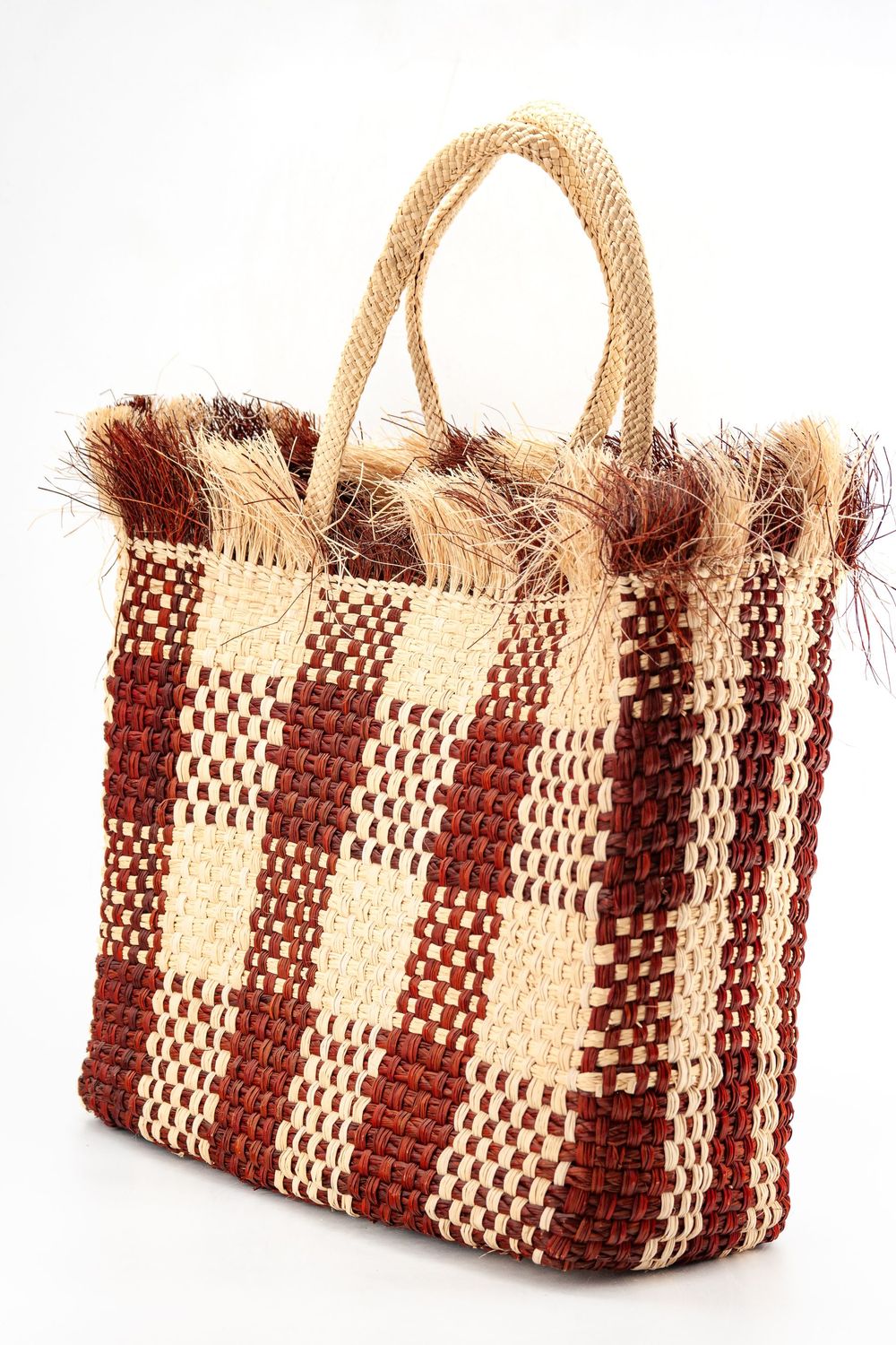 MEDIUM PALMA VICHY - TERRACOTTA MEDIUM PALMA VICHY - TERRACOTTA