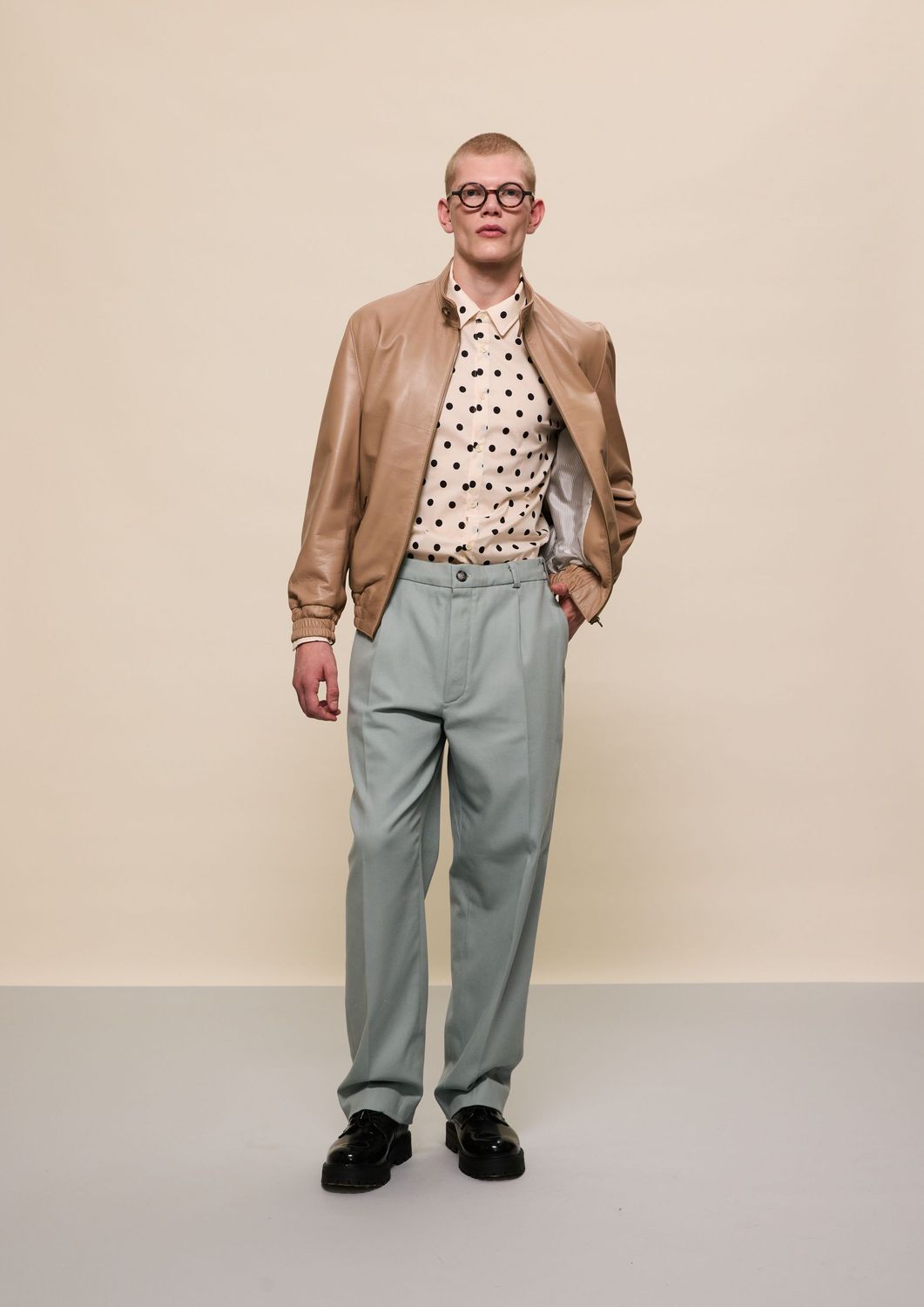 LIGHT BLUE TAILORED TROUSERS