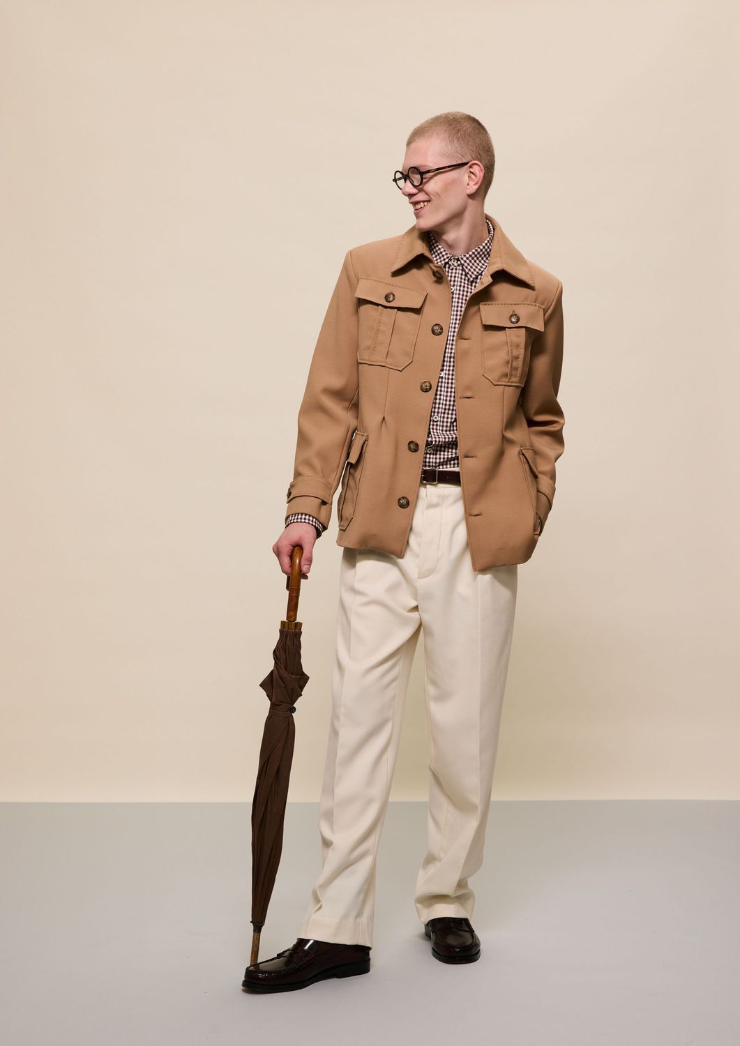 IVORY TAILORED TROUSERS