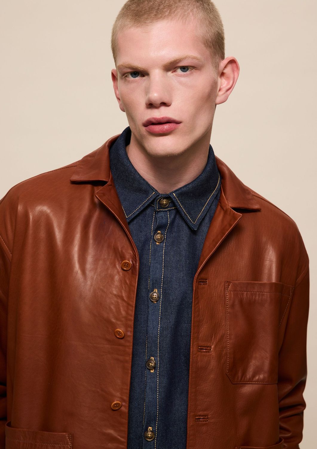COGNAC LEATHER JACKET