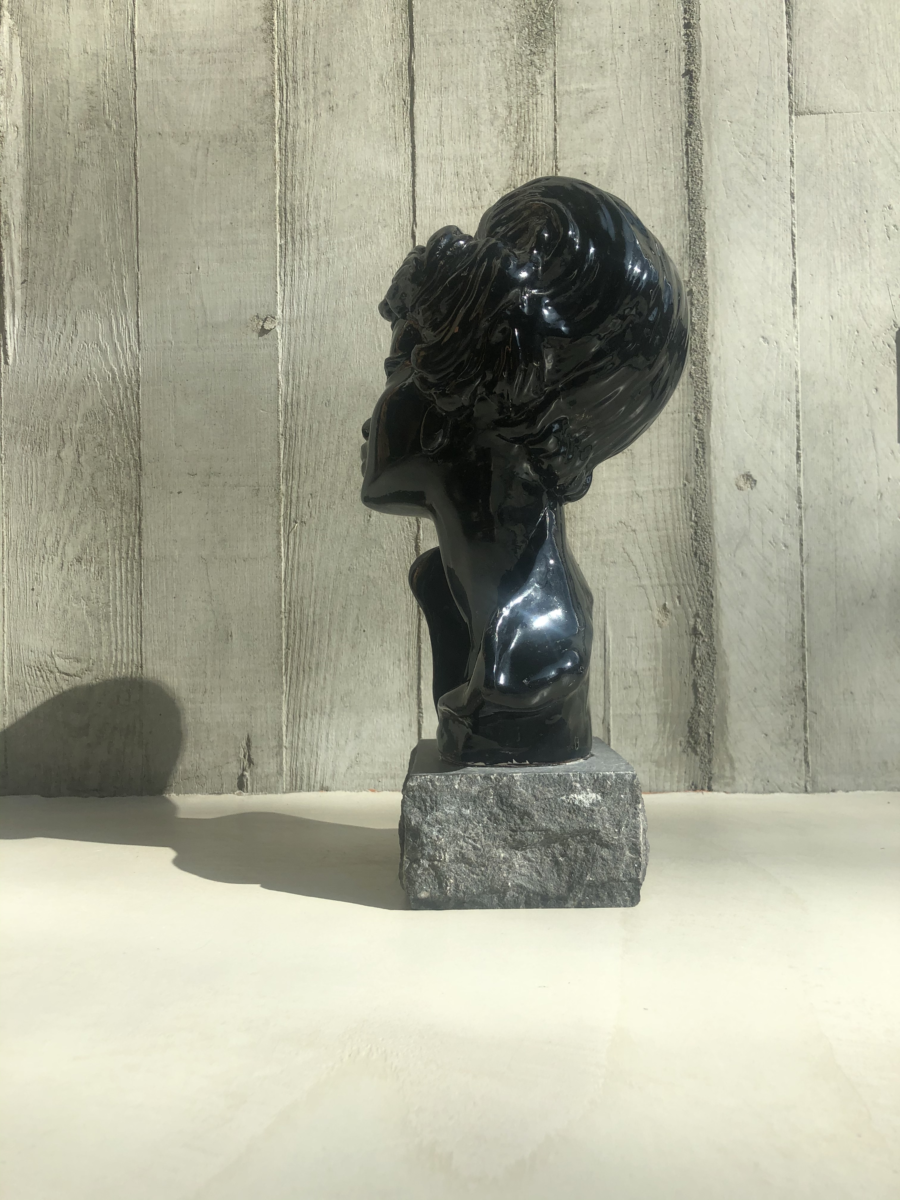 Fifties lacquered buste of a woman