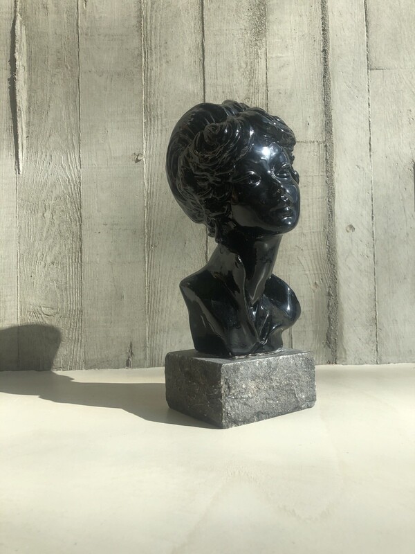 Fifties lacquered buste of a woman