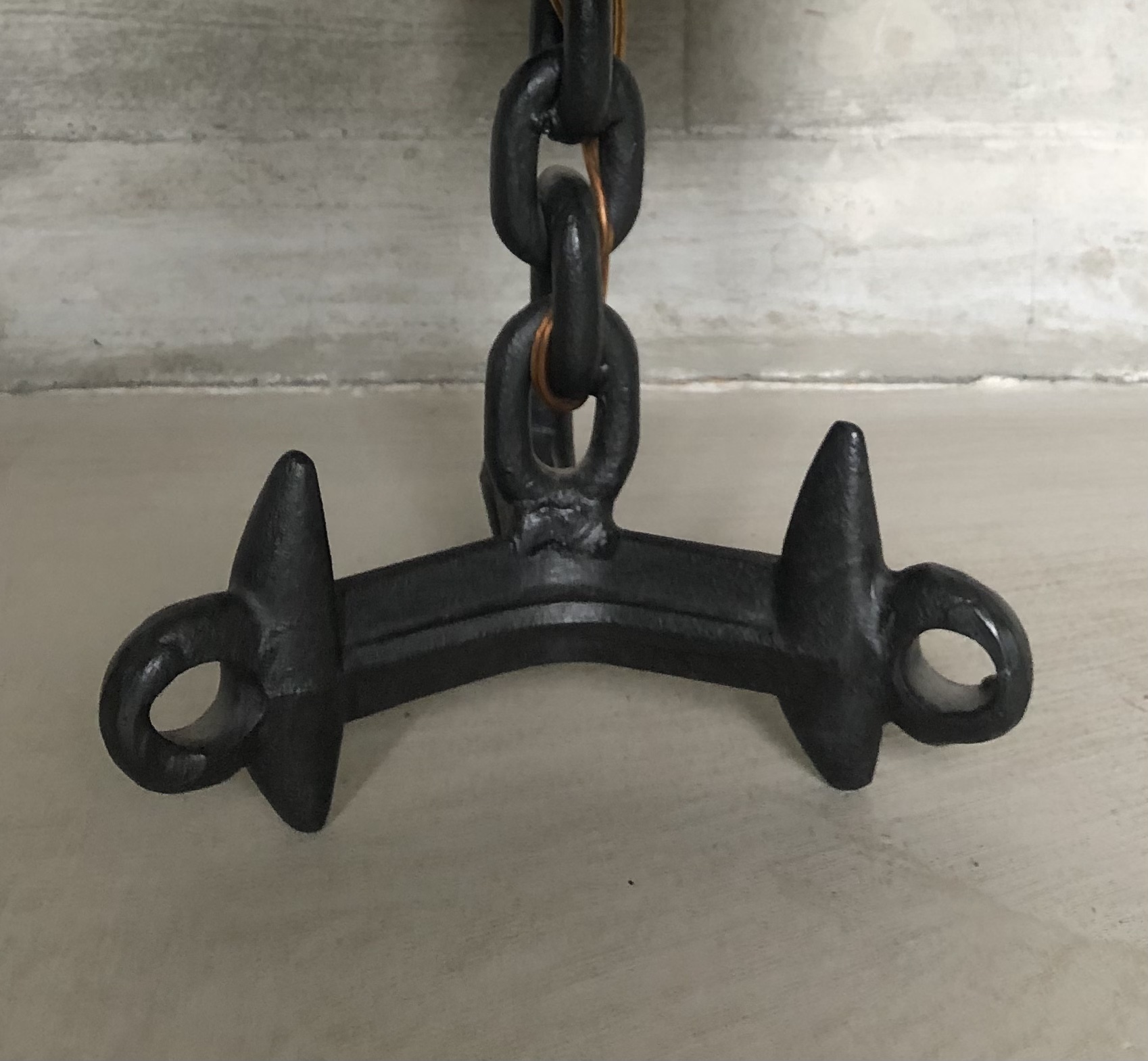 Brutalist table lamp with new shade