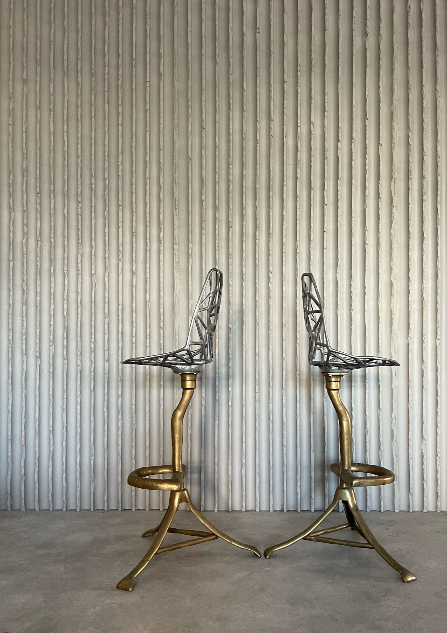 Set of two extraordinary barstools by David Marshall