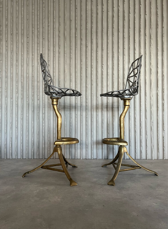 Set of two extraordinary barstools by David Marshall
