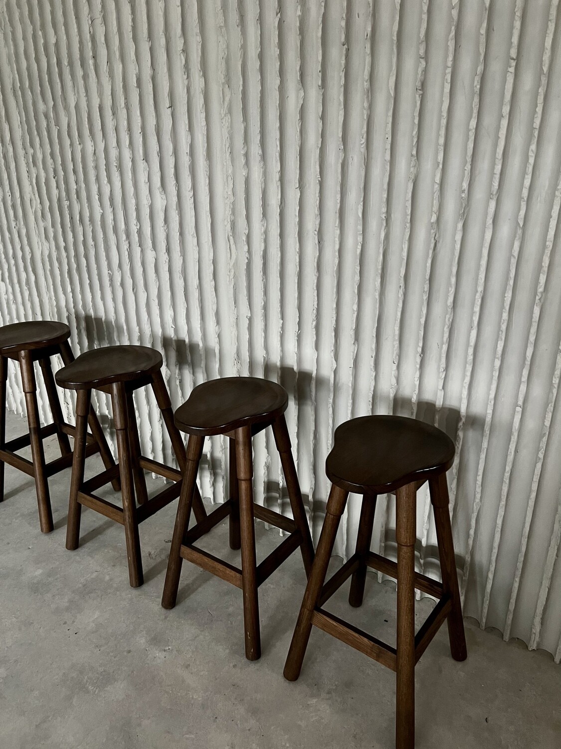 Set of 4 “saddle” barstools