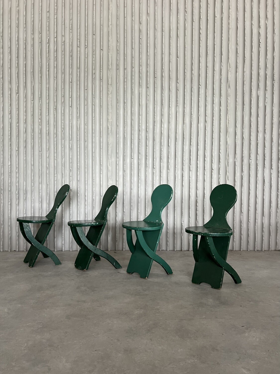 Set of 4 arts & crafts wooden children’s chairs