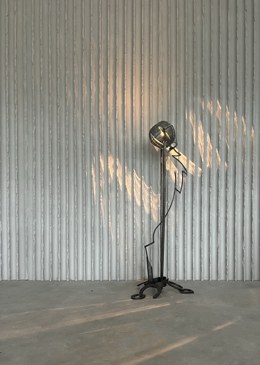 French brutalist floor lamp