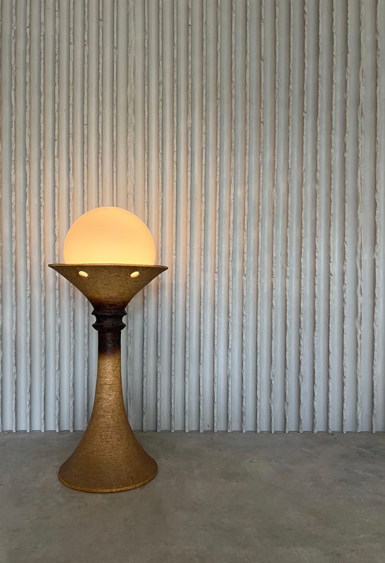 Ceramic floor lamp by Doria Leuchten