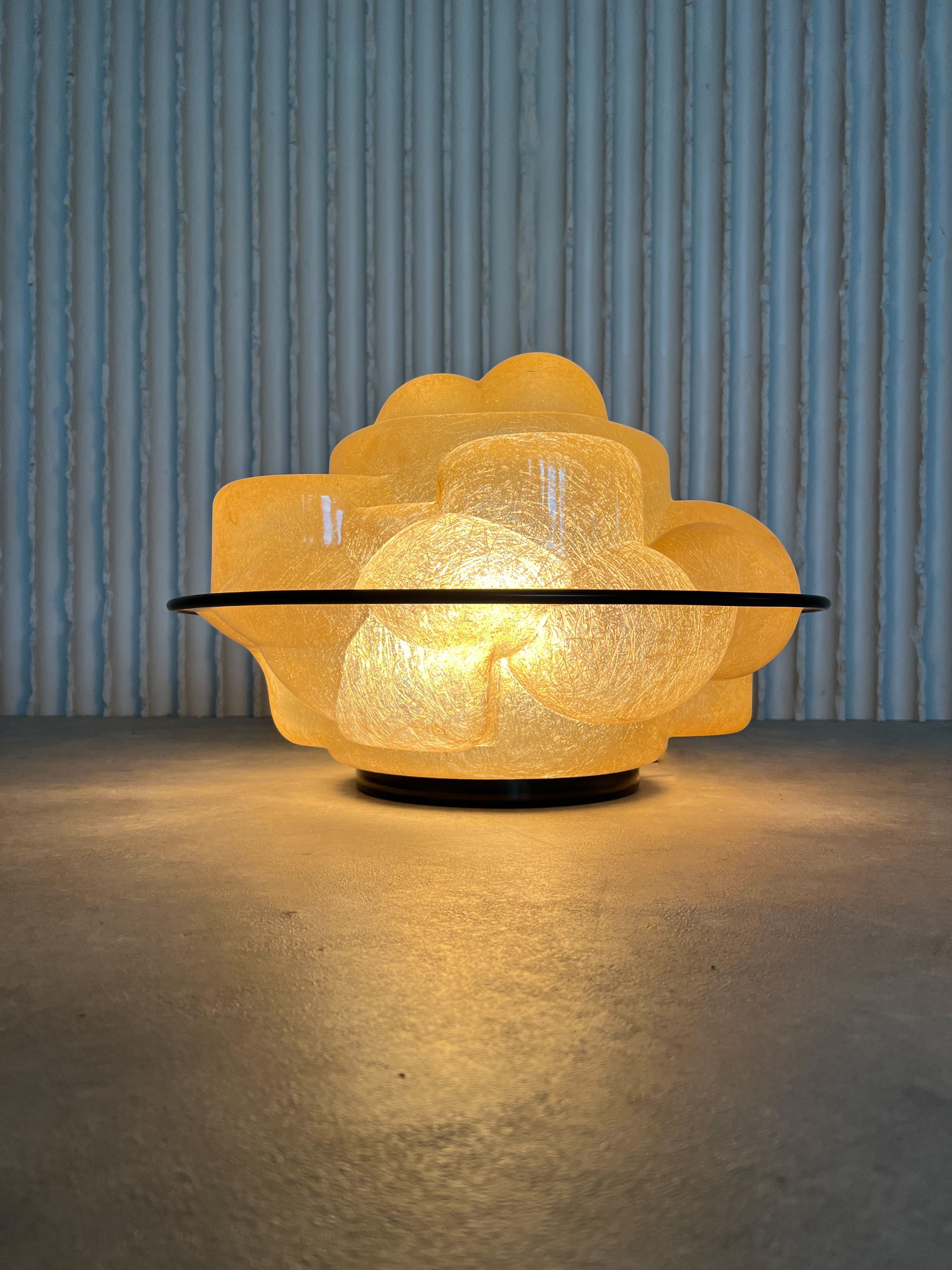 Profiterole lamp, Martinelli luce, Sergio Asti, Vintage Italian lighting, 1970s fiberglass lamp, postmodern design lamp