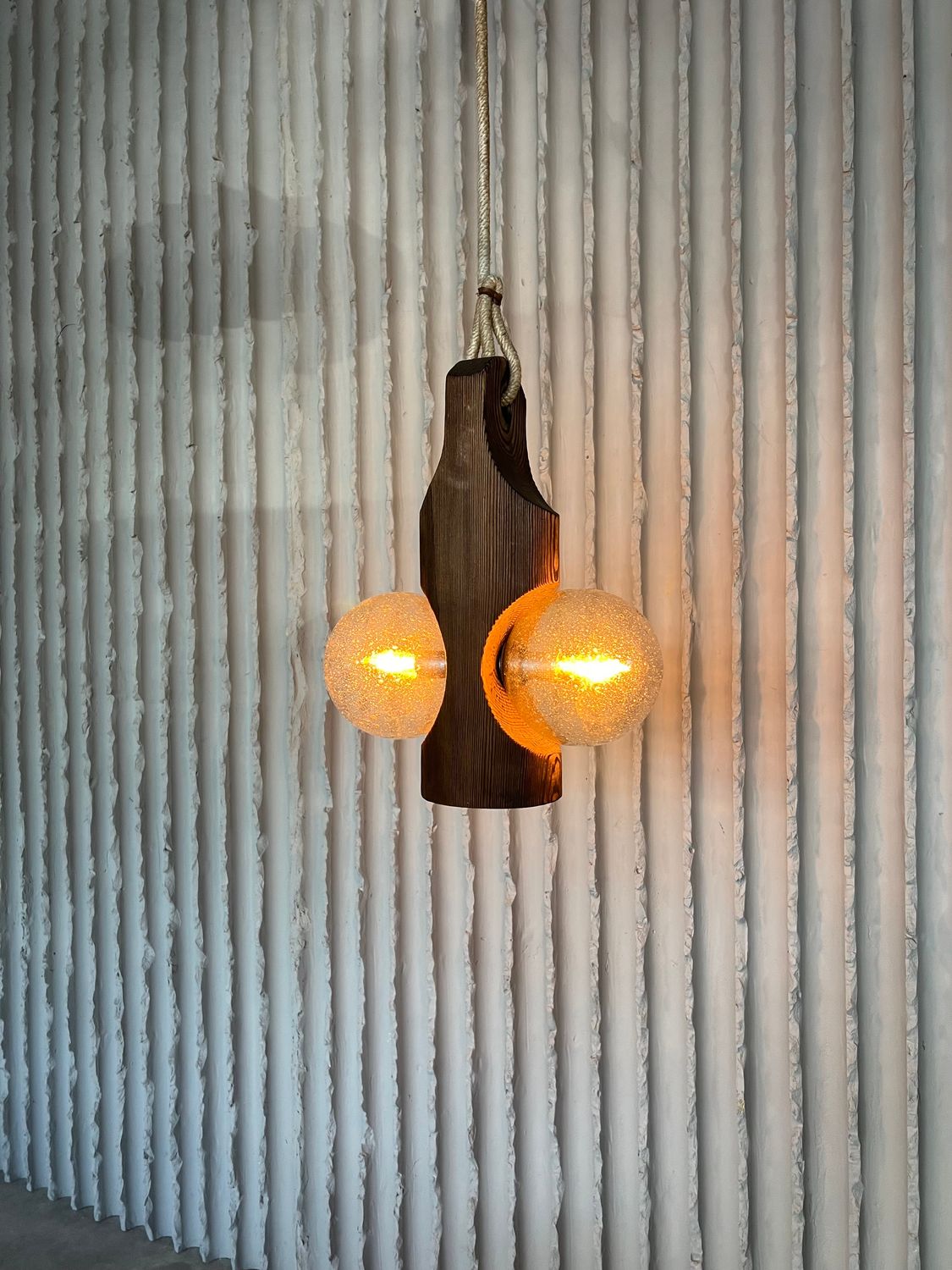 Wooden pendant by Temde Leuchten
