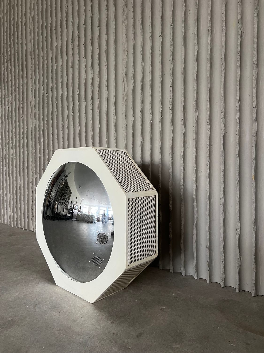 Speaker with bombed mirror, 1970s