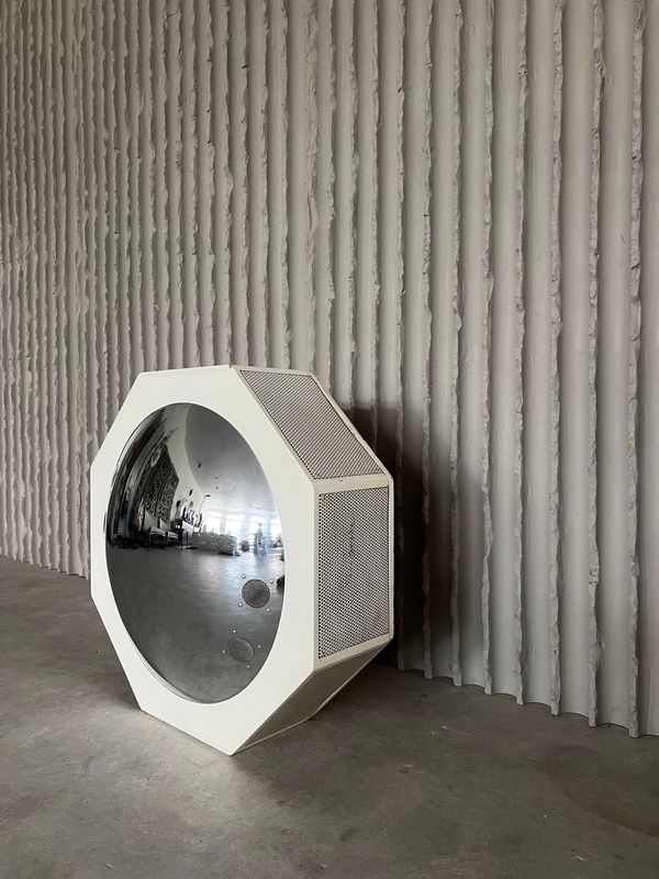 Speaker with bombed mirror, 1970s
