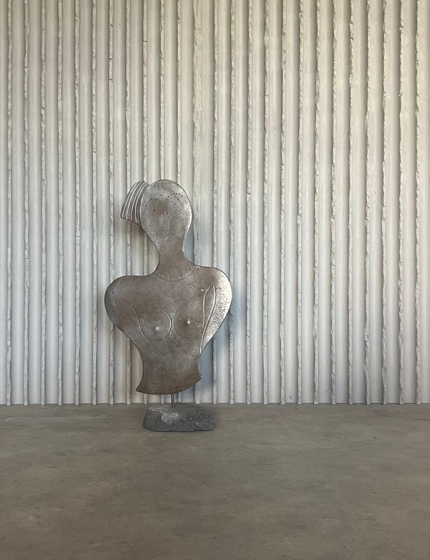 Large metal sculpture made by Italian artist Antonio Misuraca