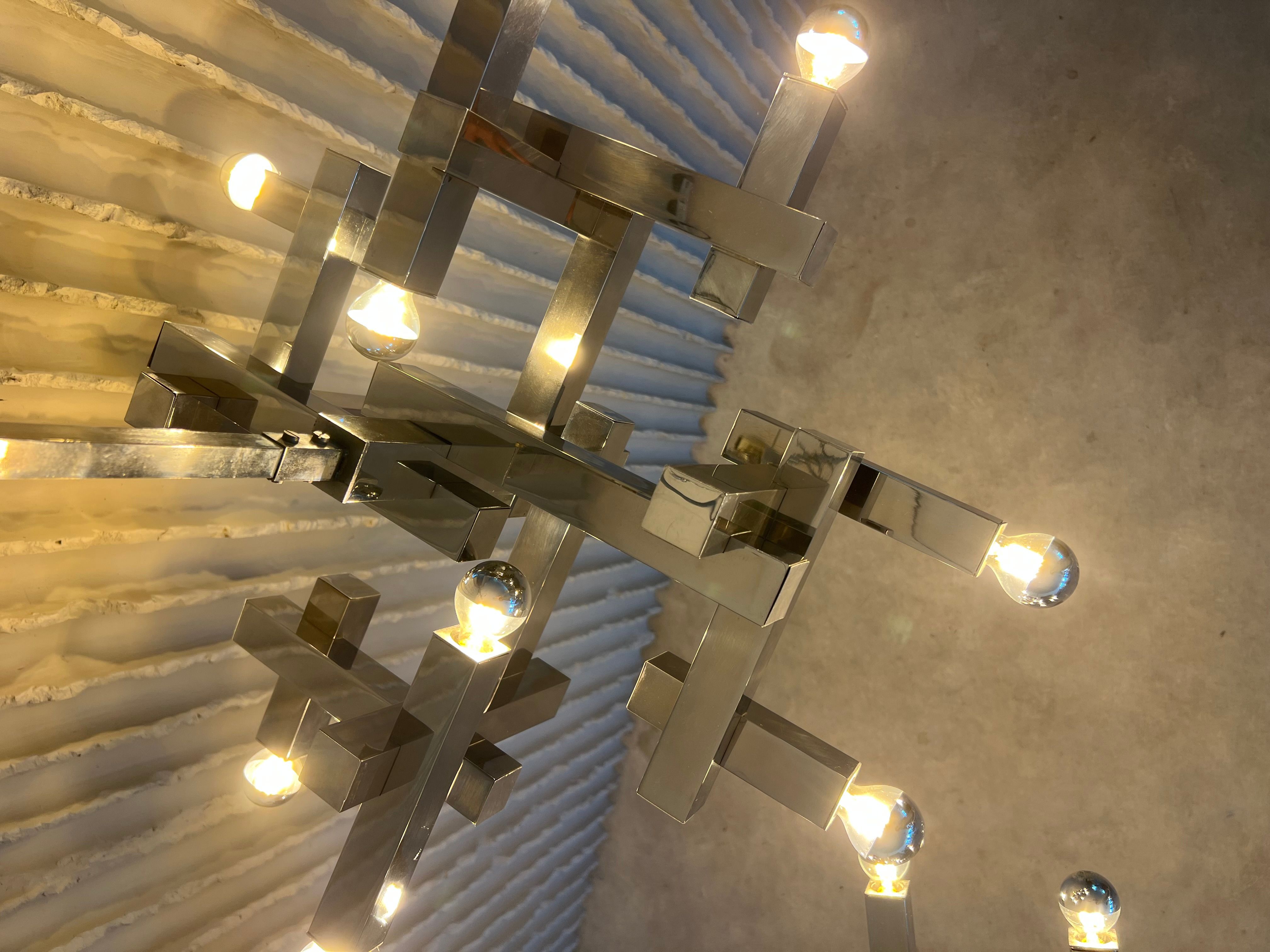 Gaetano Sciolari “Metric” Chandeliers – 1960s Iconic Italian Design