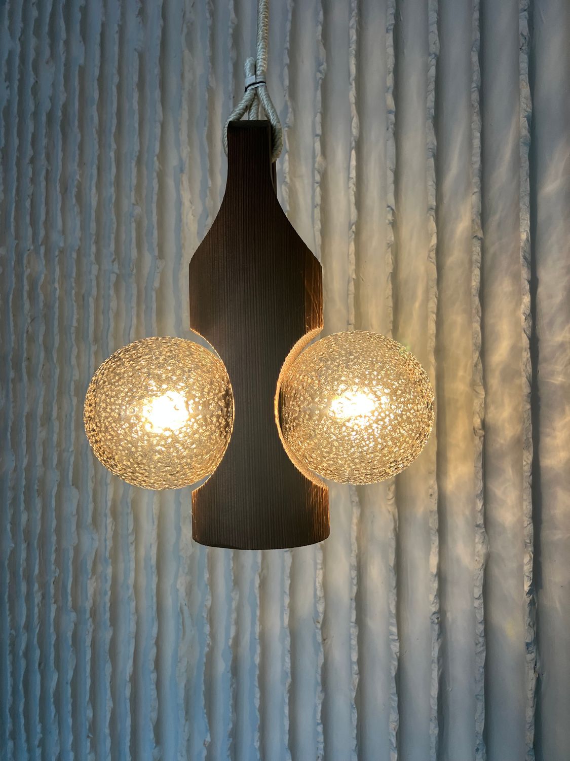 Wooden pendant by Temde Leuchten