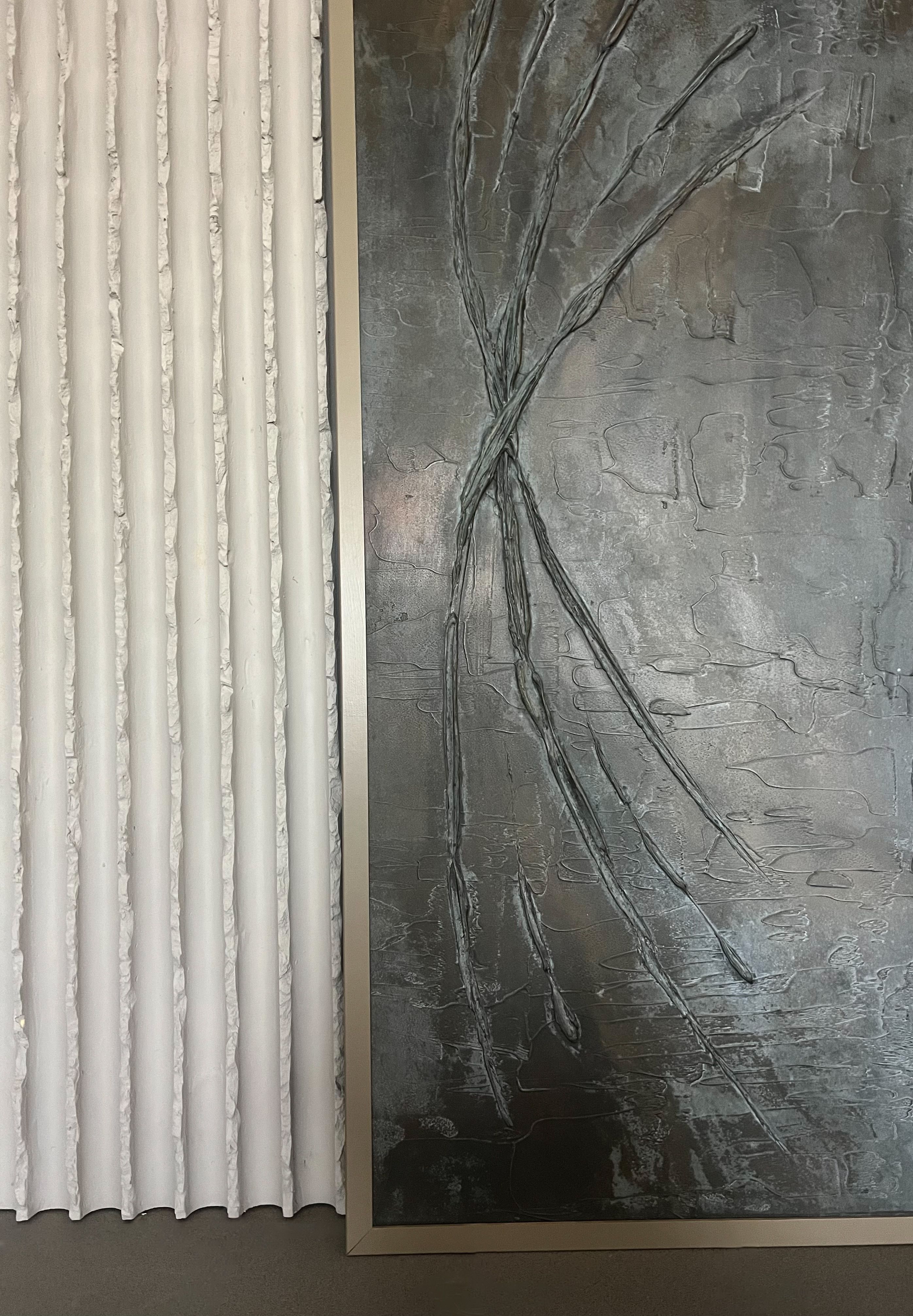 Brutalist Wall Sculpture – XXL Mixed Media Art (193 x 83 cm)