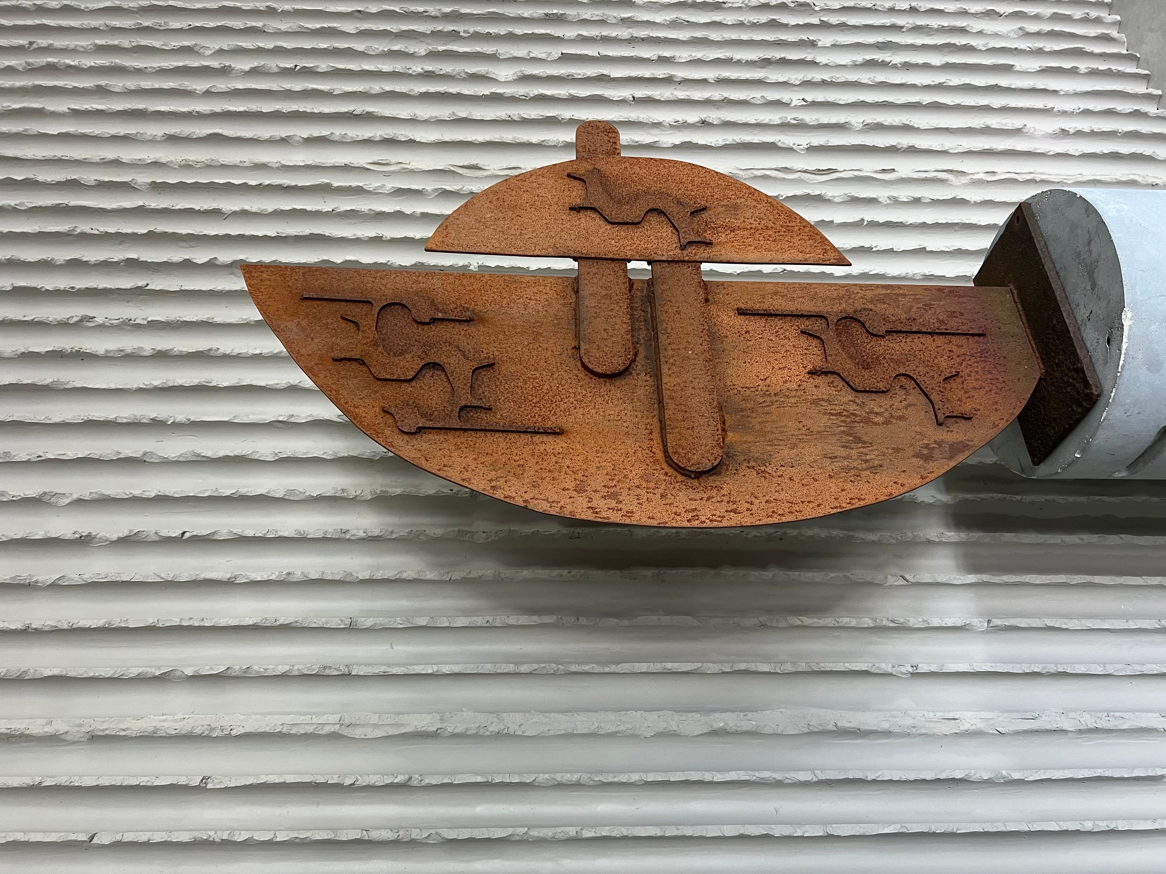 1970s Abstract Steel Sculpture