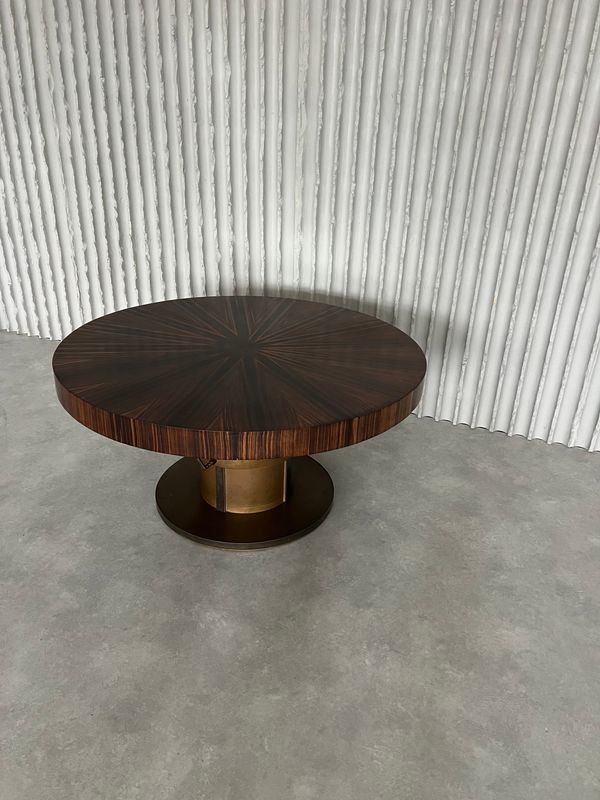 Zebrano veneer adjustable  dining/coffee/side table