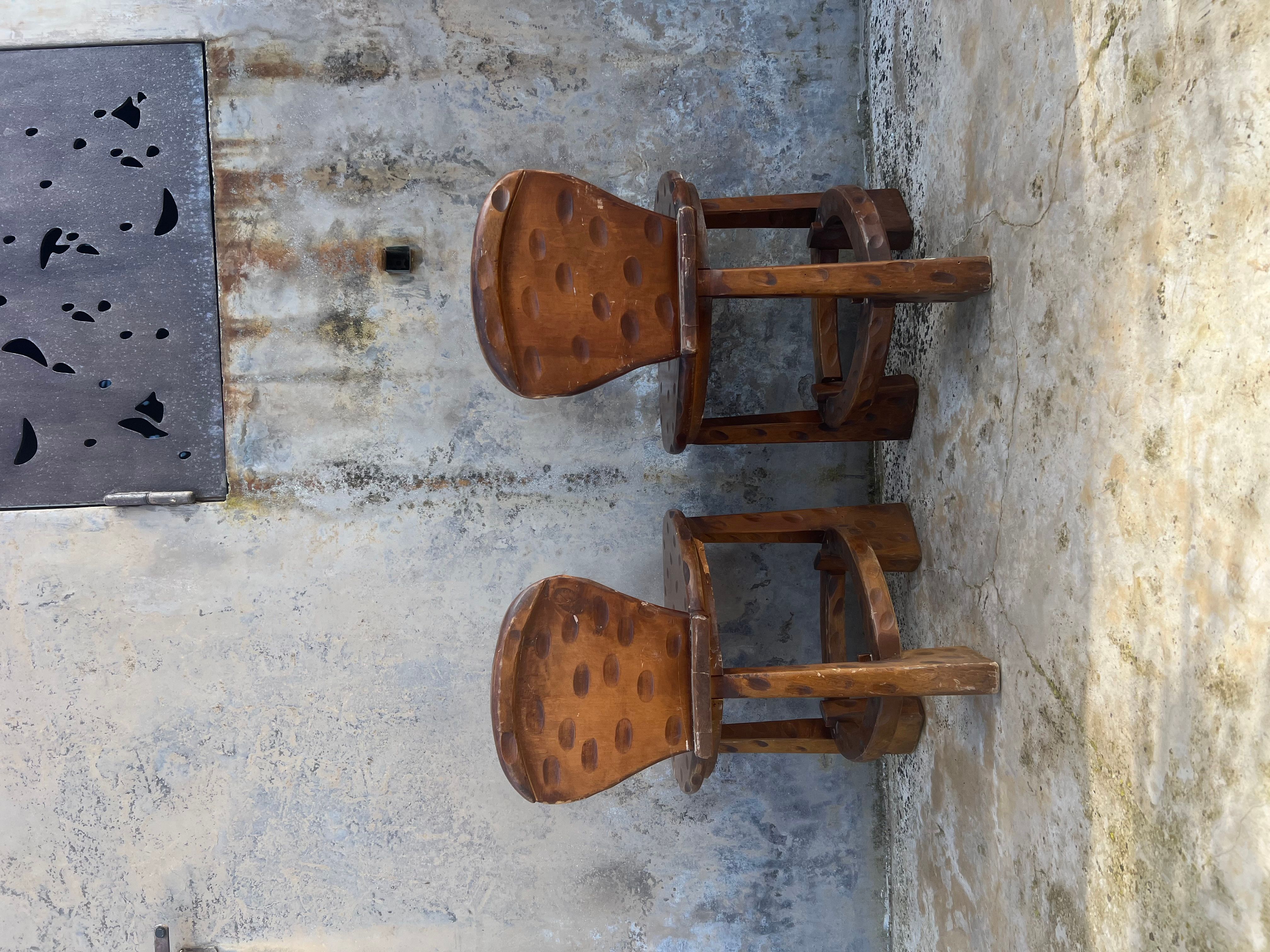 Set of handcrafted Italian chairs