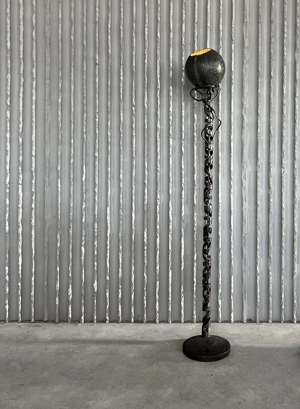 Handmade French Arts & Crafts Sculptural Floor Lamp