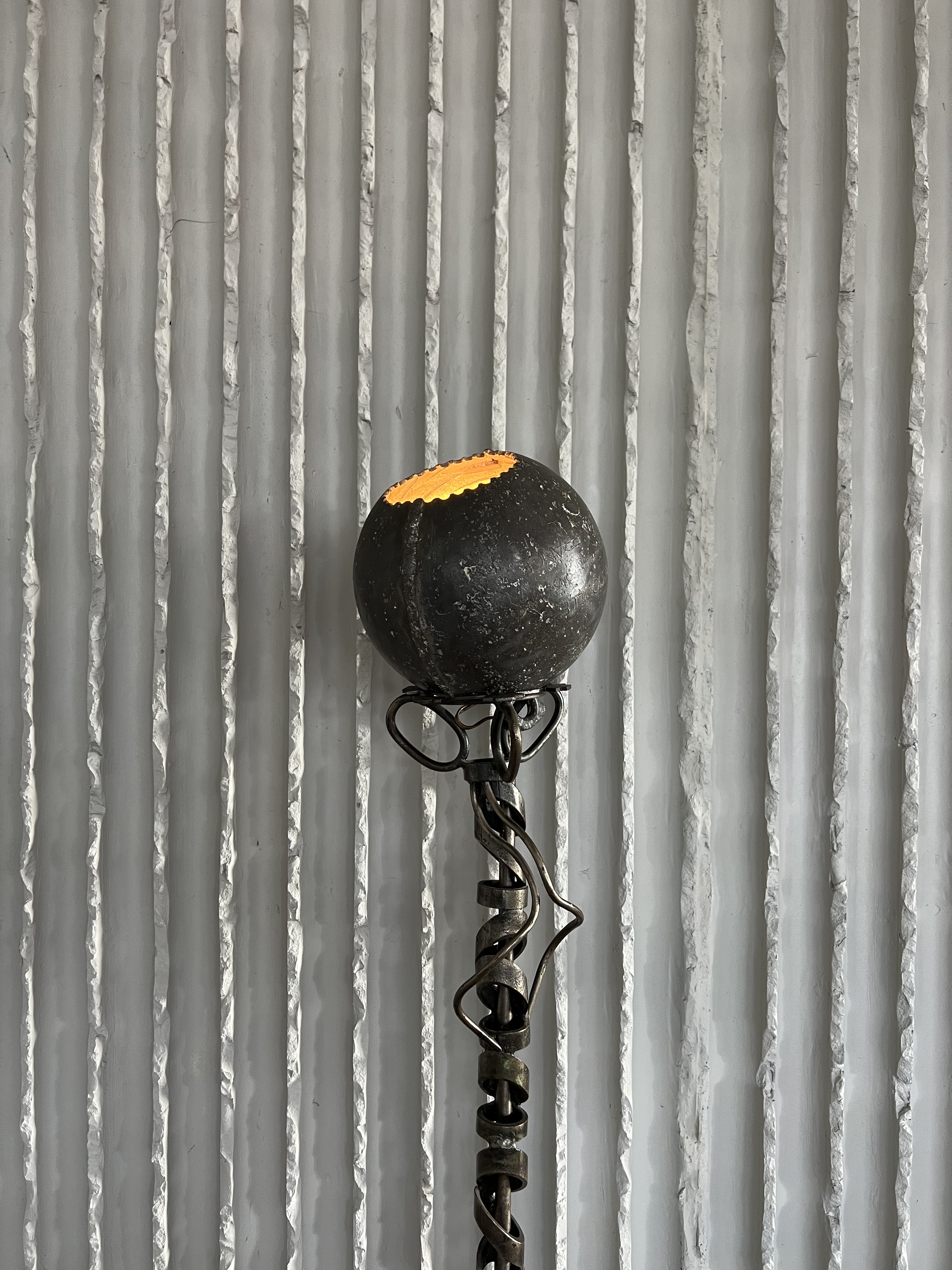 Handmade French Arts & Crafts Sculptural Floor Lamp