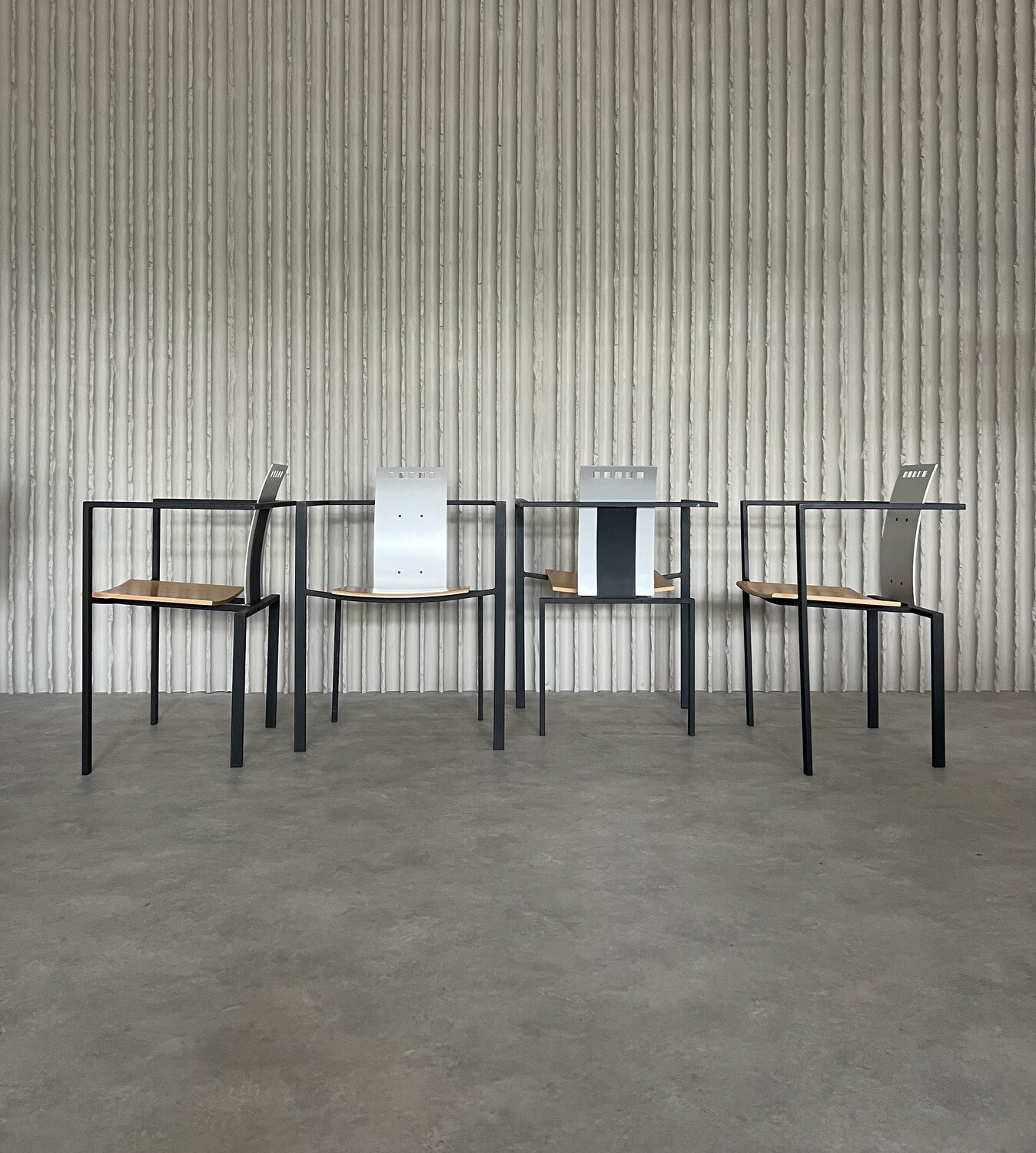 Karl Friedrich Förster for KFF – Set of Four Postmodern Armchairs, Germany, c.1980s Karl Friedrich Förster for KFF – Set of Four Postmodern Armchairs, Germany, c.1980s