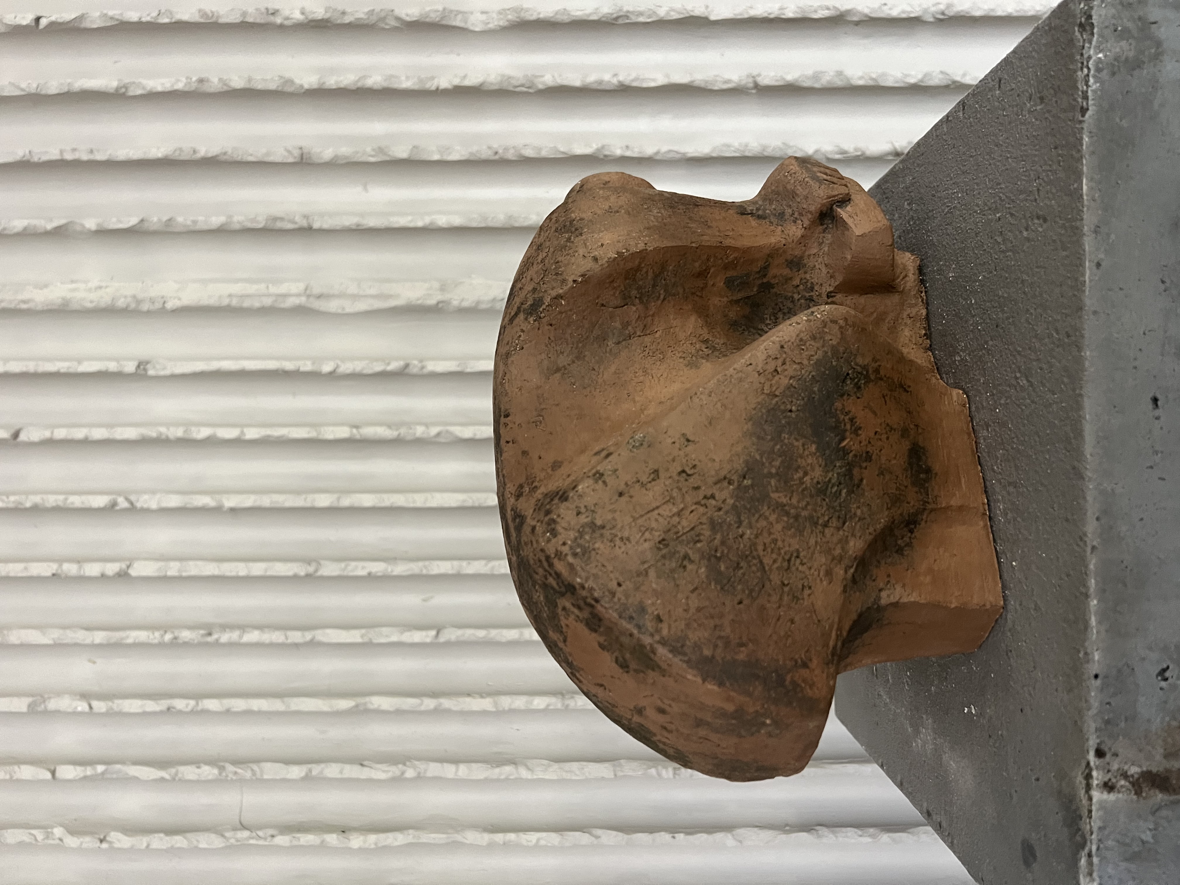 Signed 1969 Figurative Terracotta Sculpture — Unknown Artist