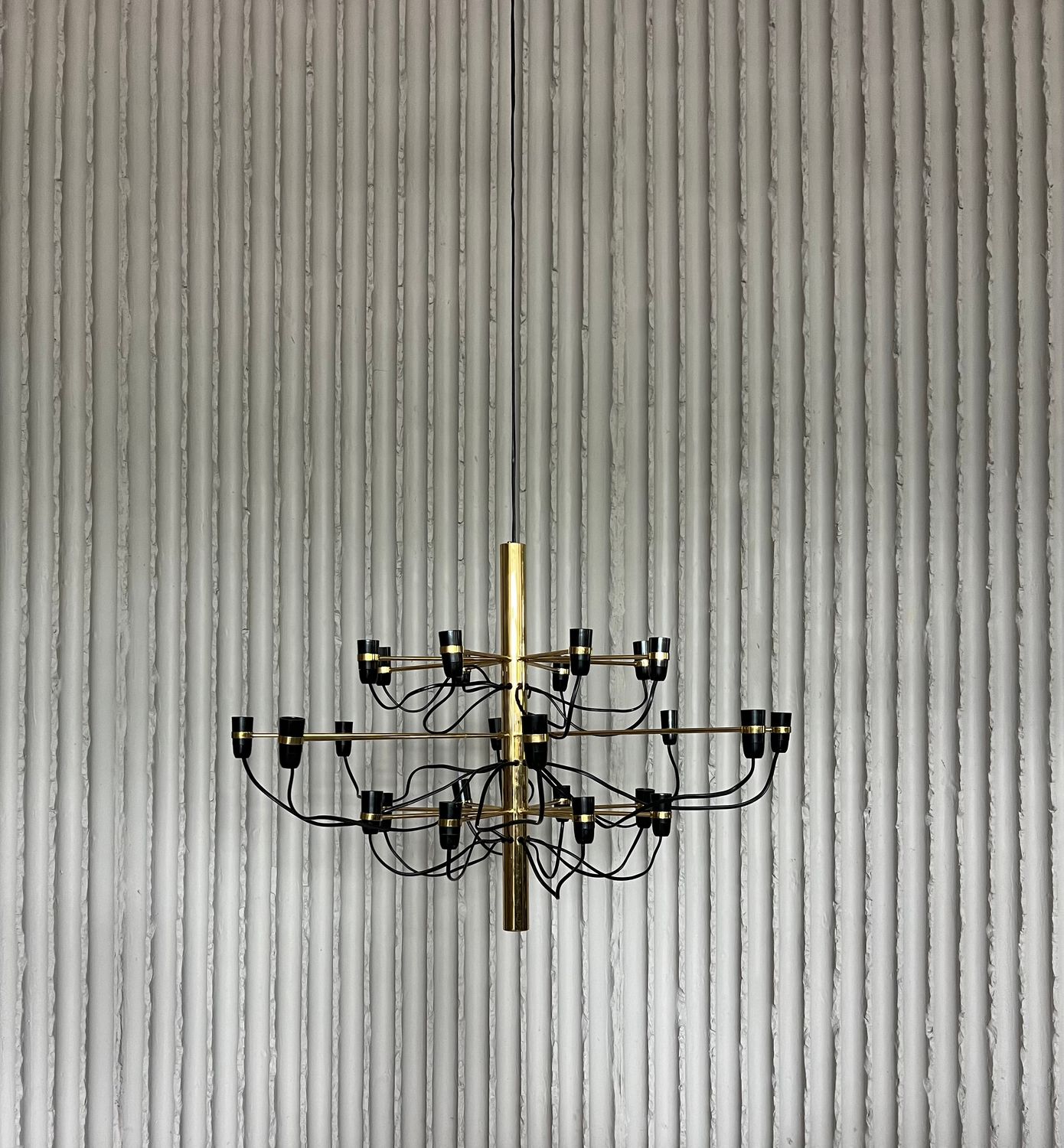 Gino Sarfatti for Flos Brass Chandelier