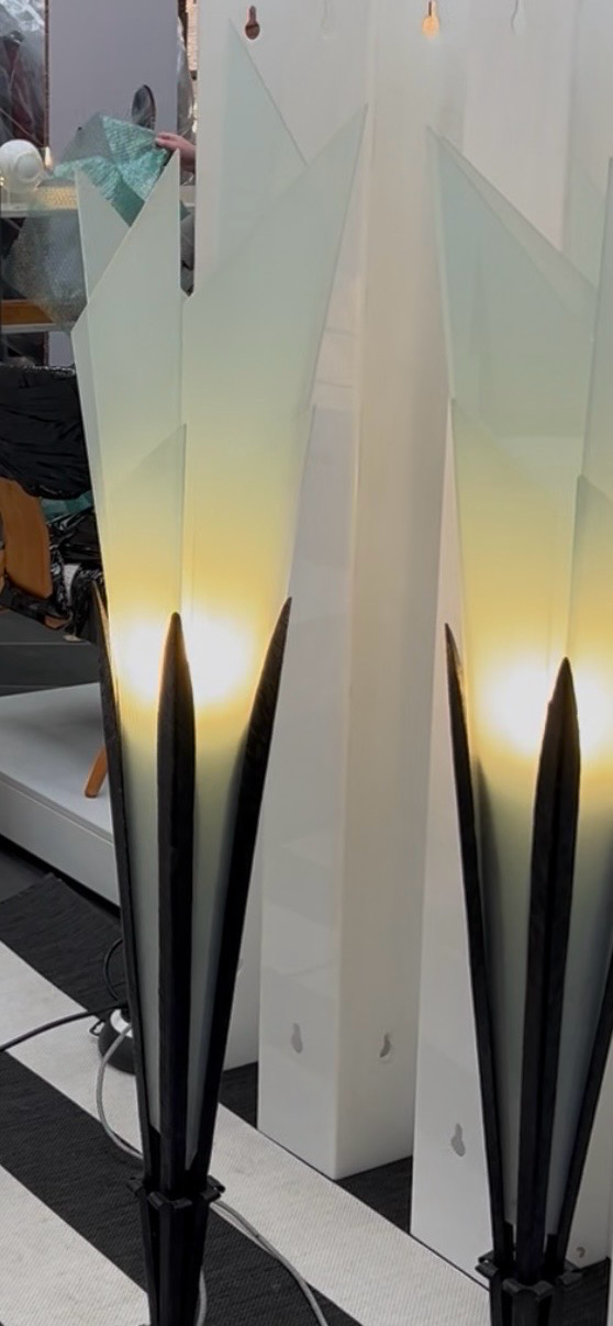 Set of 2 art deco floor lamps