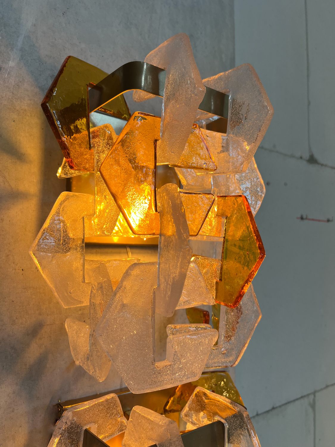 Set of Murano glass wall sconces by Carlo Nason