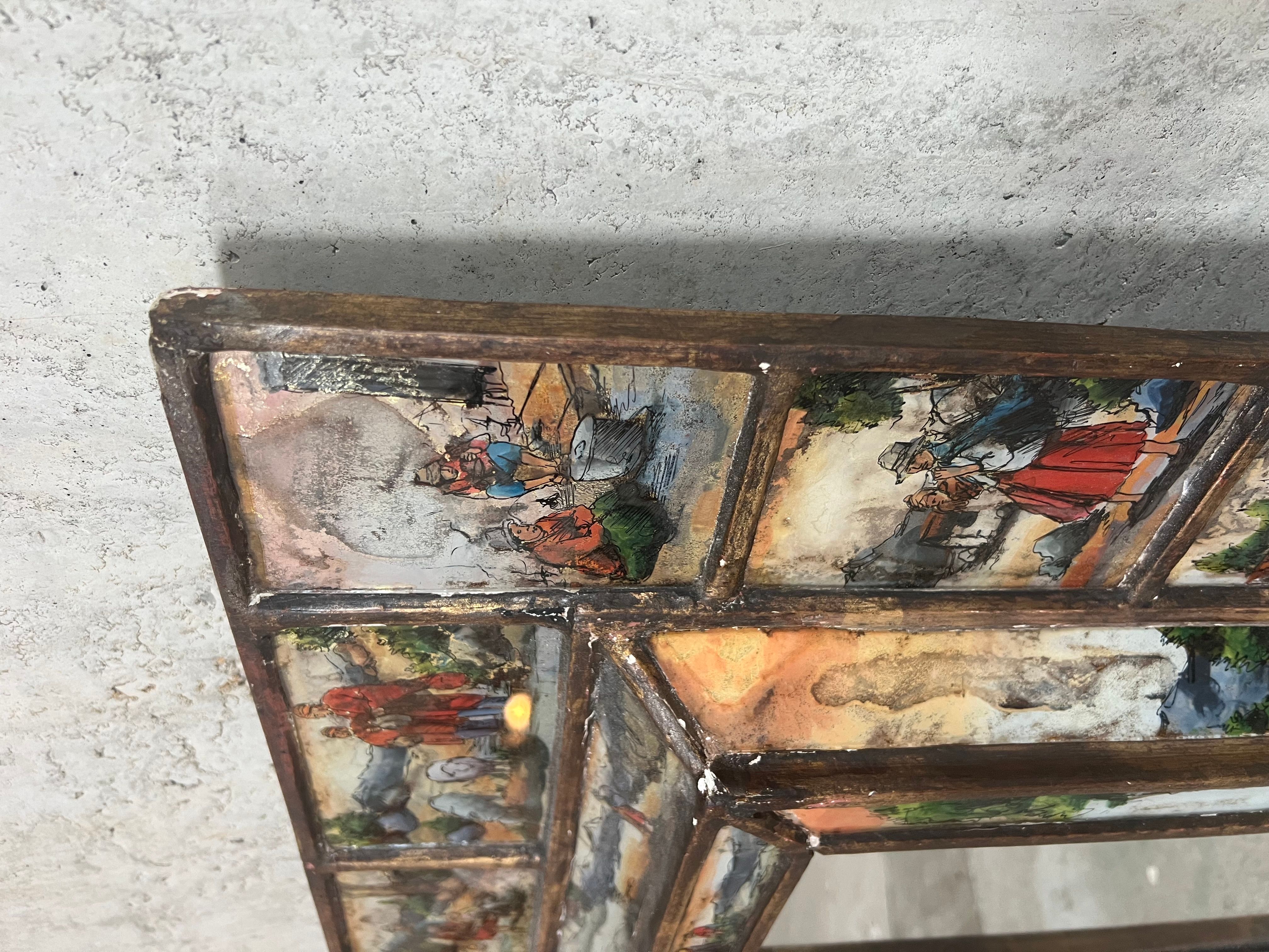 Handpainted Italian mirror