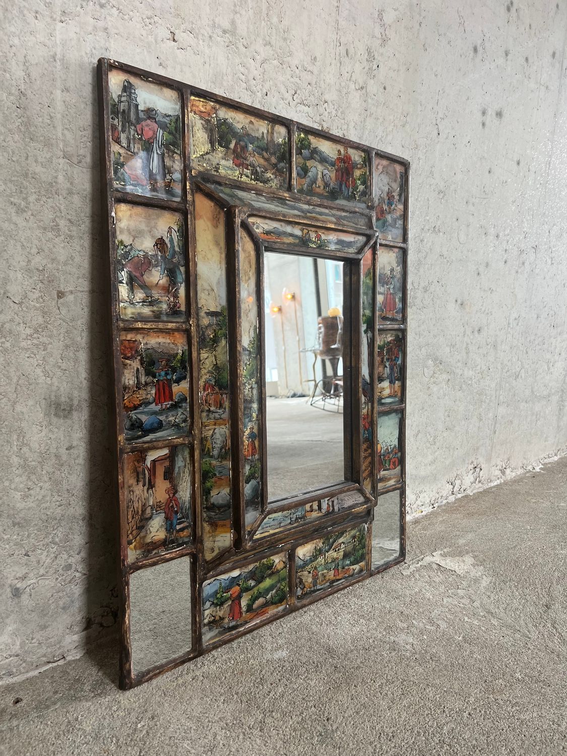 Handpainted Italian mirror