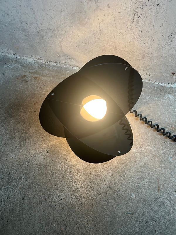 Black “Luna” lamp by Rinaldo Cutini