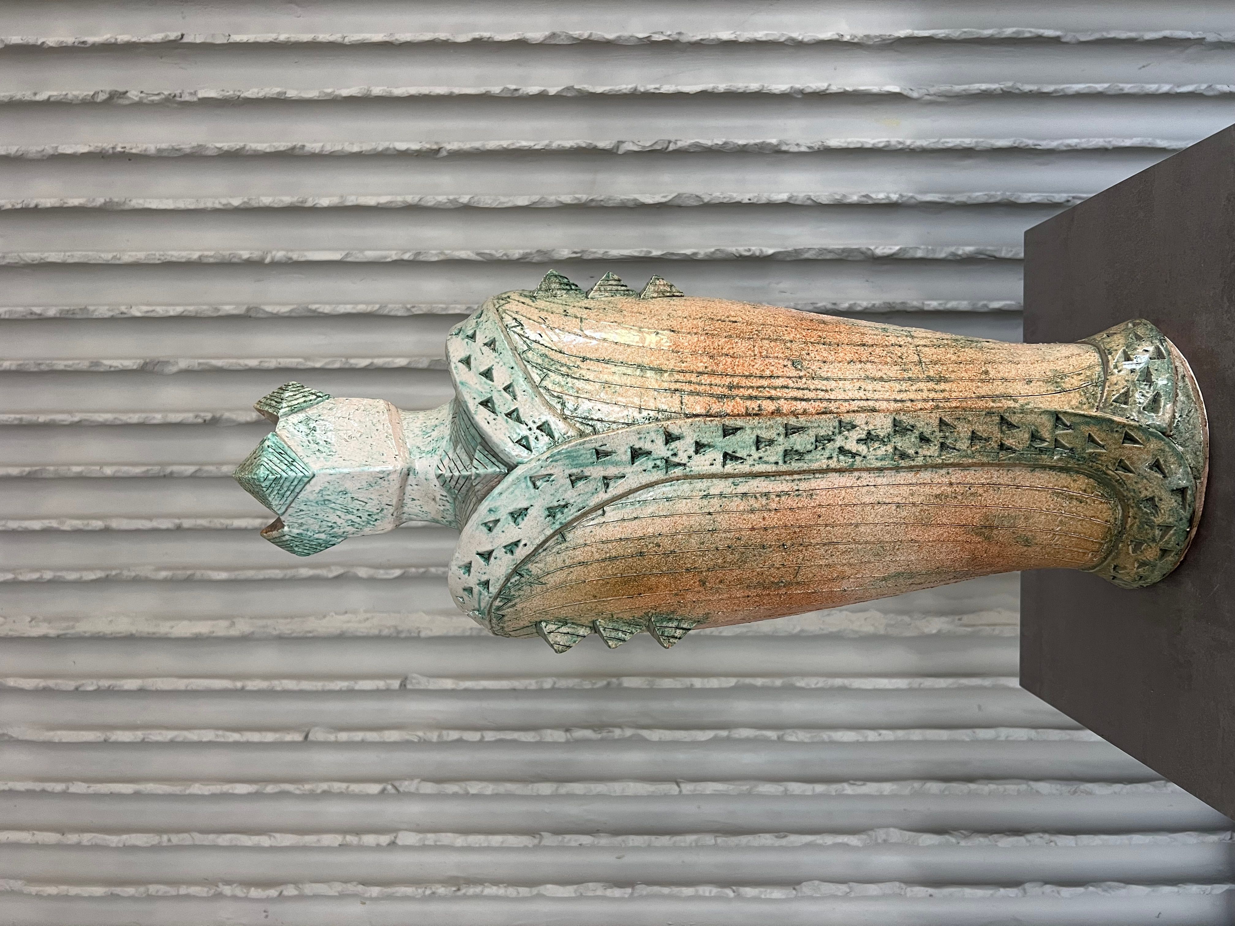 XXL (40-80cm) ceramic chess set by Maria Kenarova