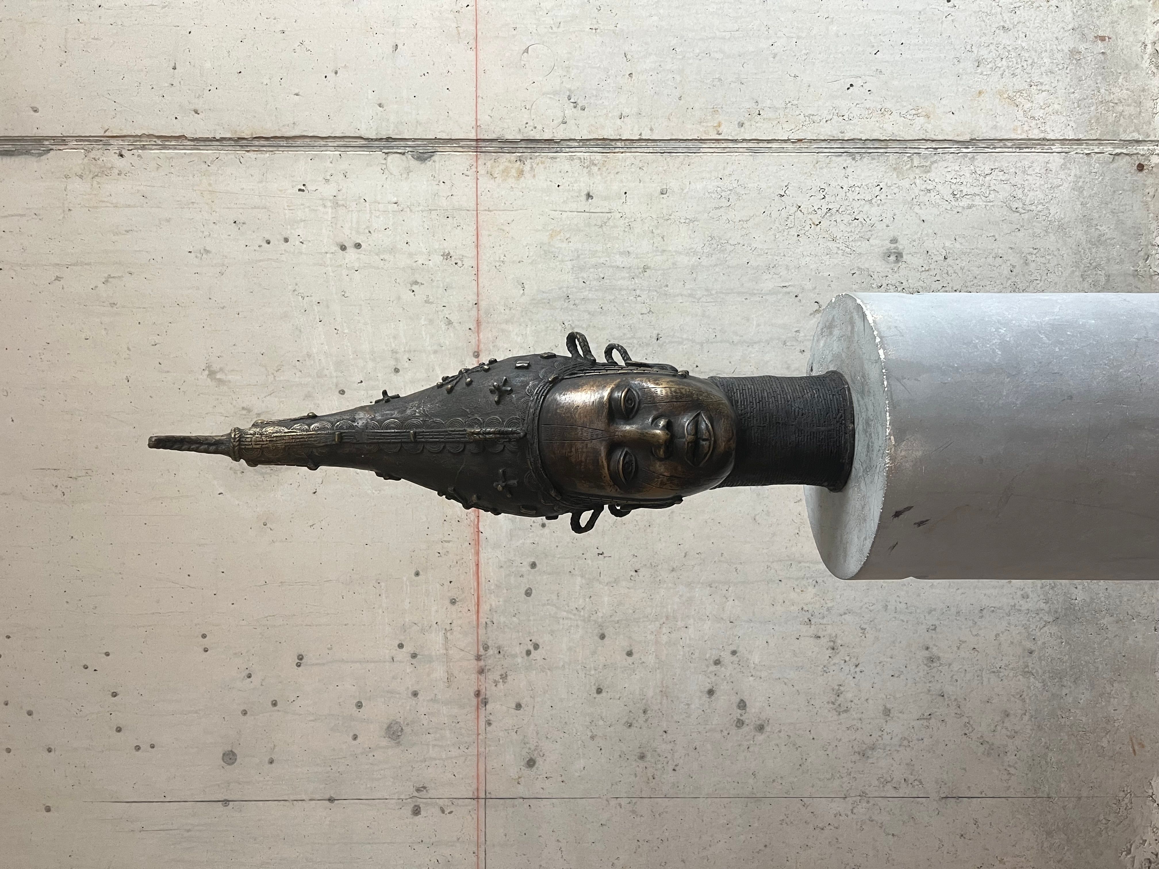 Large bronze Benin head