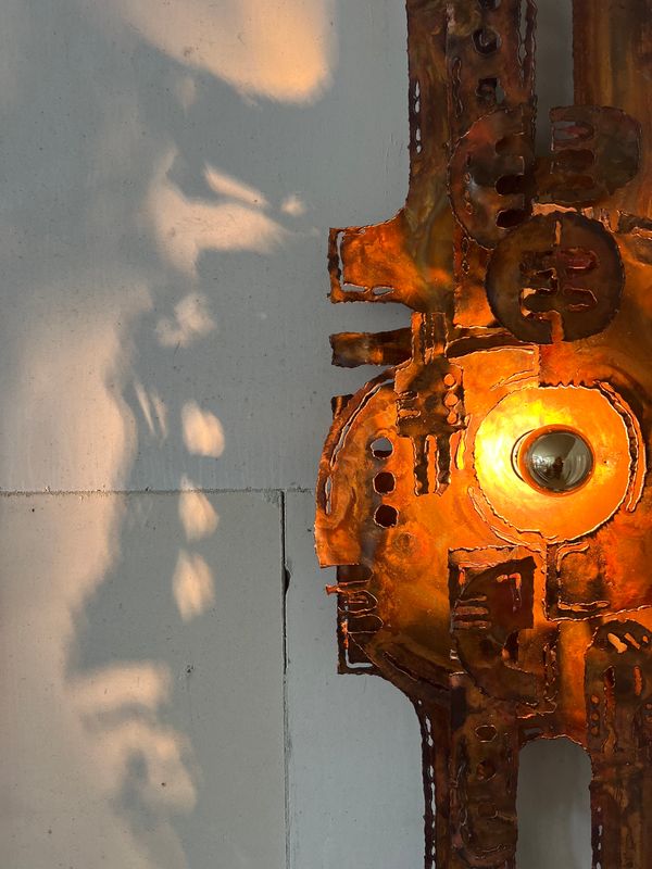 Timeless Brutalist Elegance: Francesco Pasinato 1970s Wall Lamp