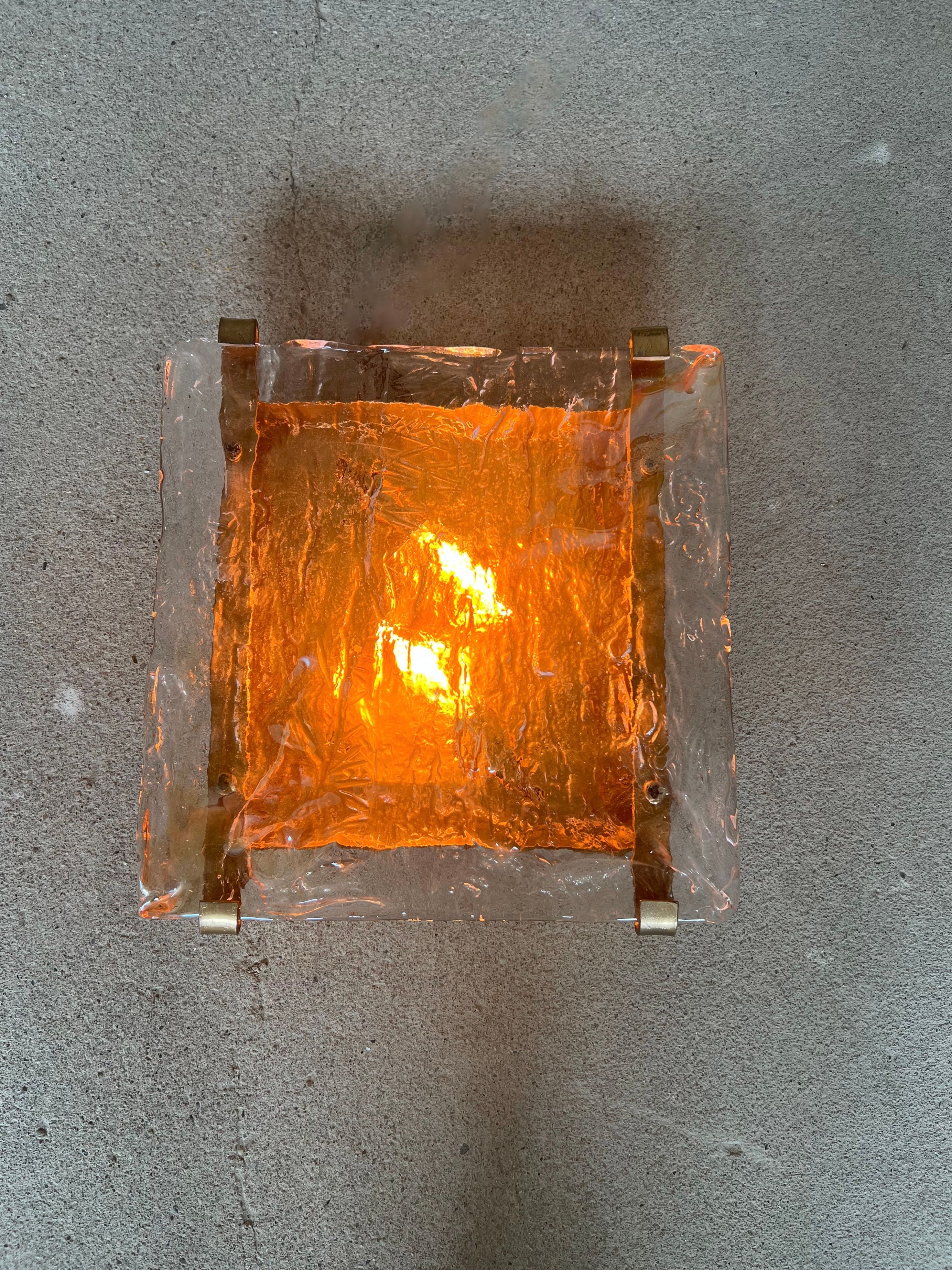 Set of Italian Murano Glass Wall Sconces | 1970s | 6 Available