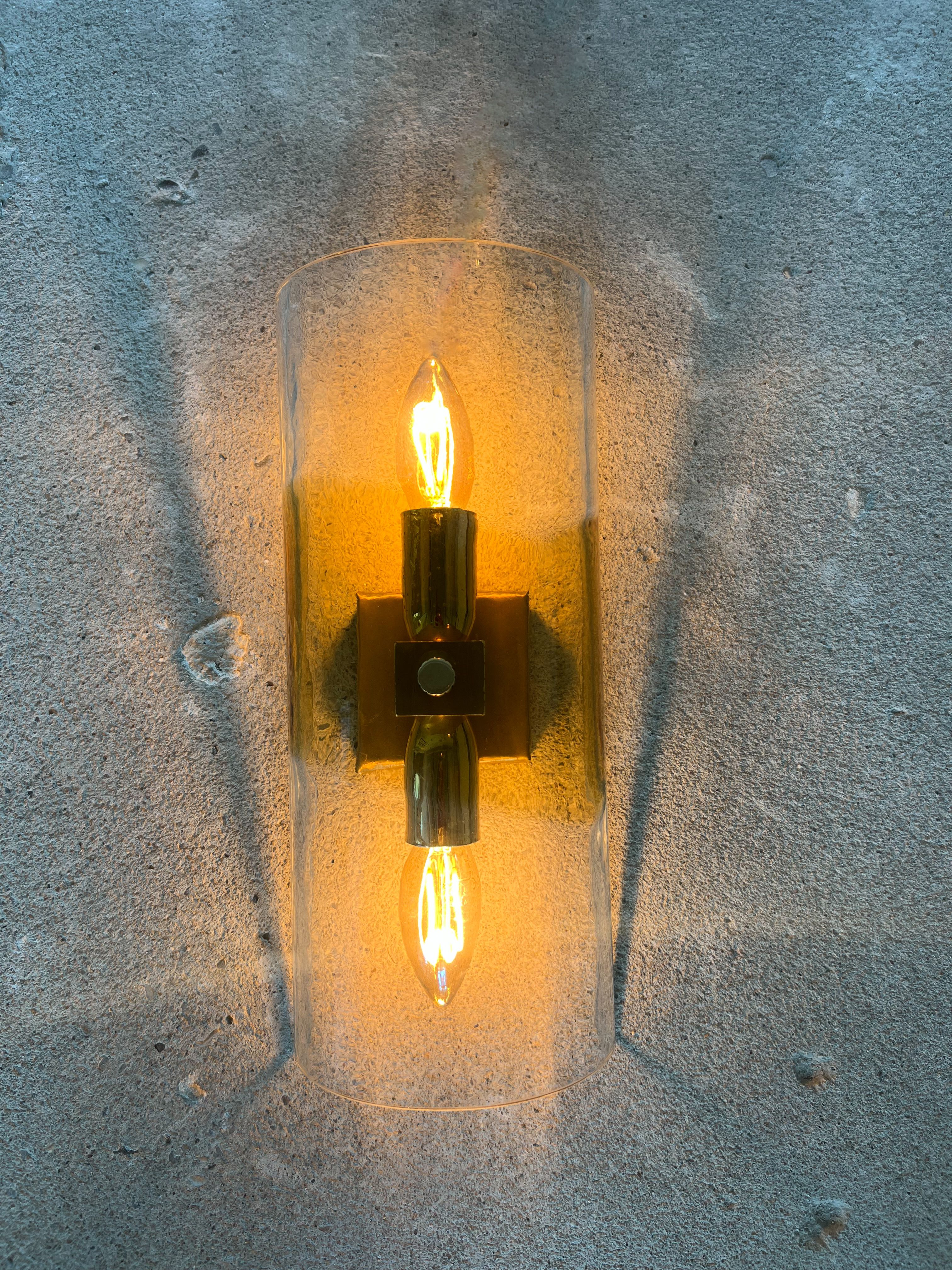 Italian Glass Wall Sconces Set of 4 Available | Sold Individually or as a Group