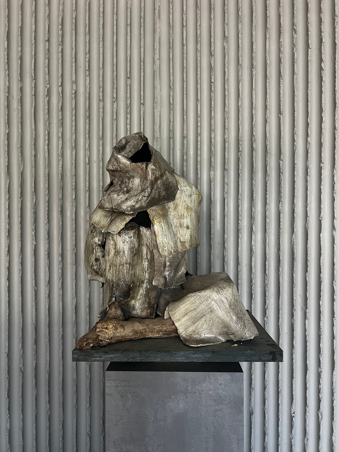 Monumental Ceramic Sculpture – Seated Figure (Belgian School, 20th Century)