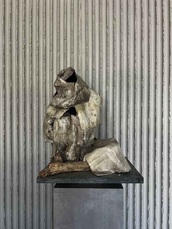 Monumental Ceramic Sculpture – Seated Figure (Belgian School, 20th Century)