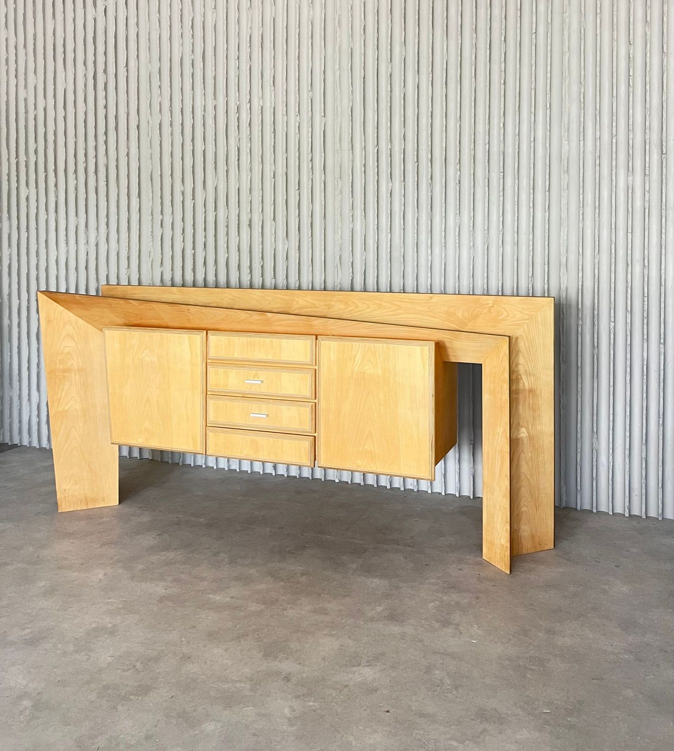 Handmade Asymmetrical Sideboard | 1980s