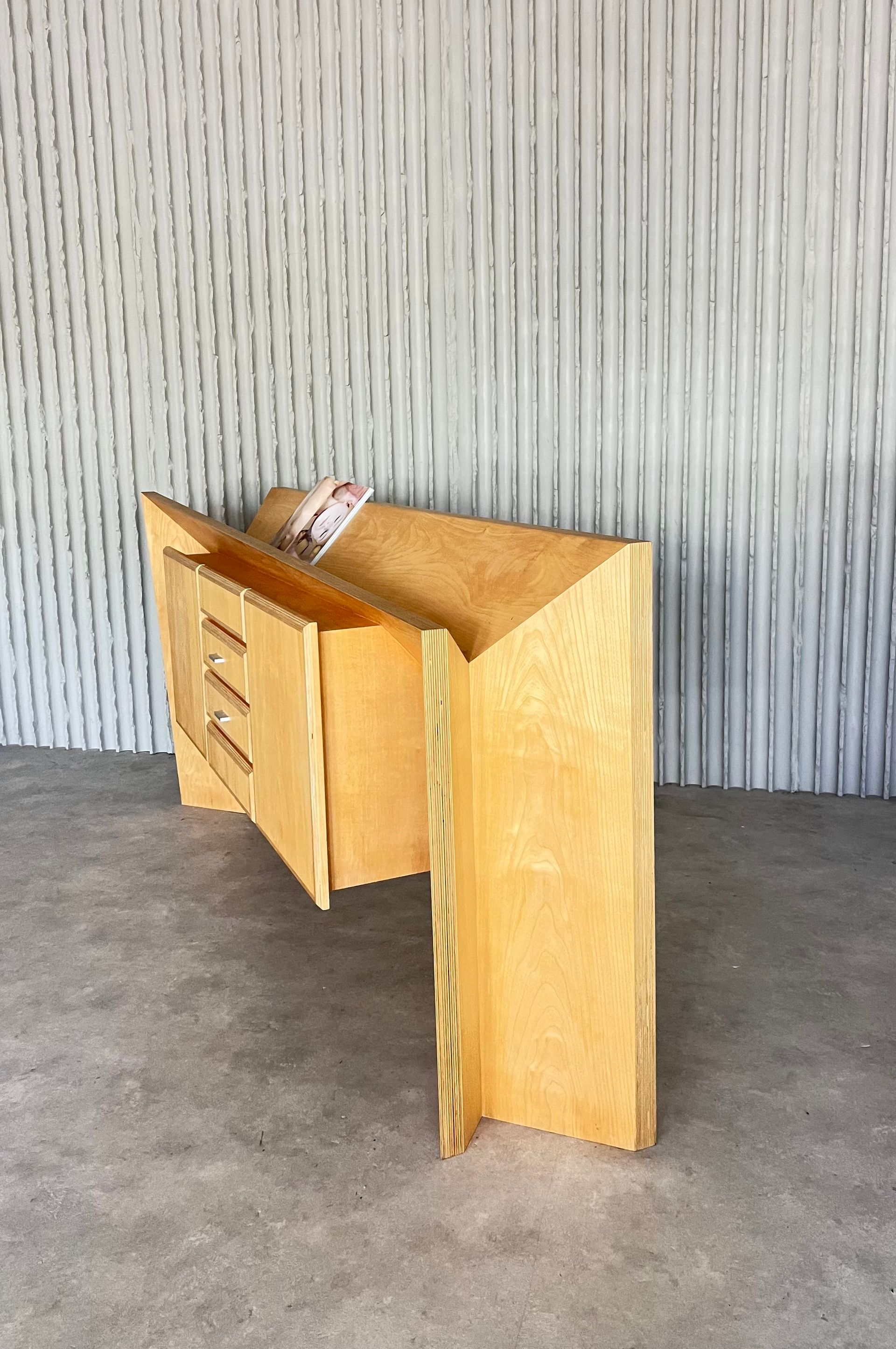 Handmade Asymmetrical Sideboard | 1980s